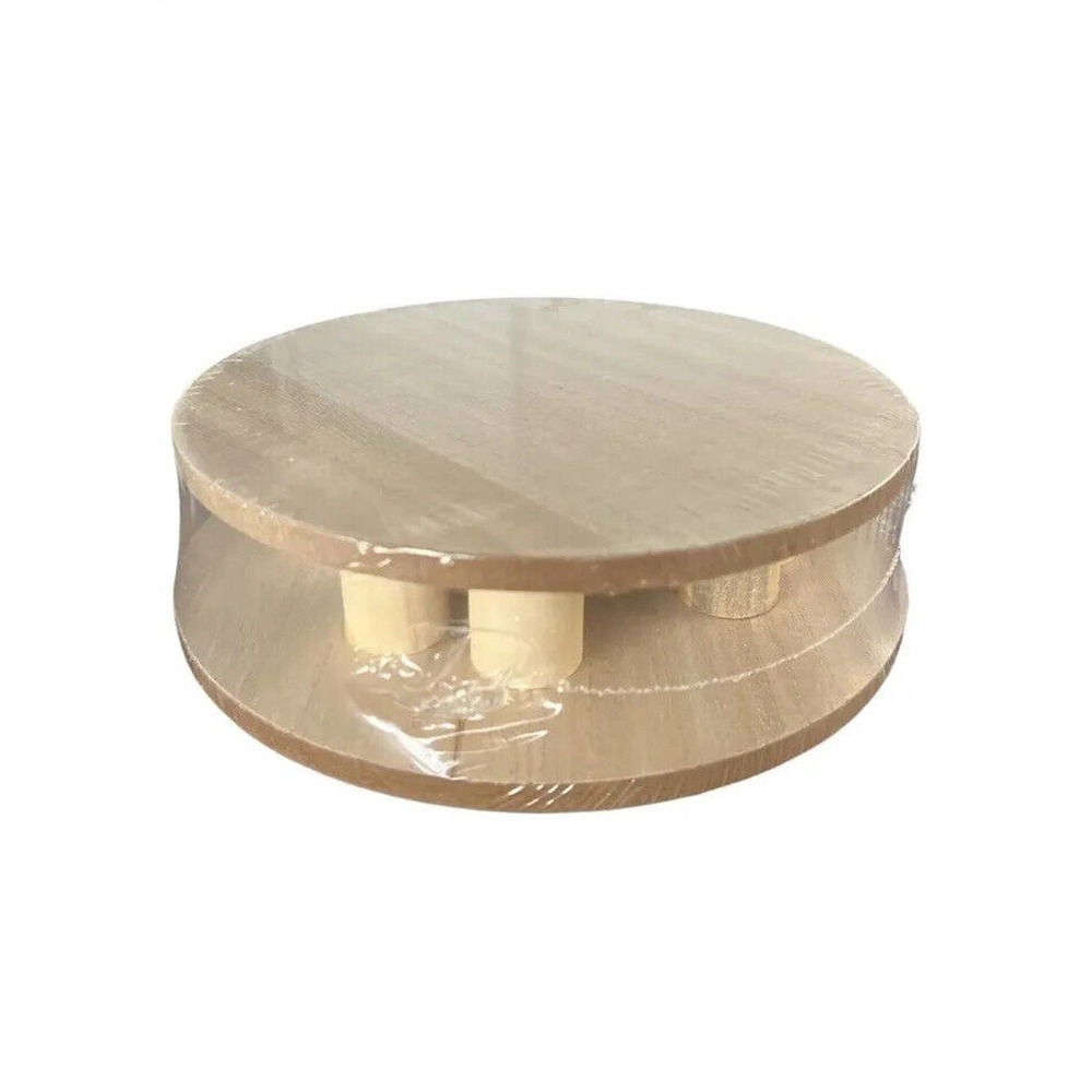 Natural Wood Finish Display Riser 2 Pk 1.25" & 2" Lift 8" & 8.75" Platform